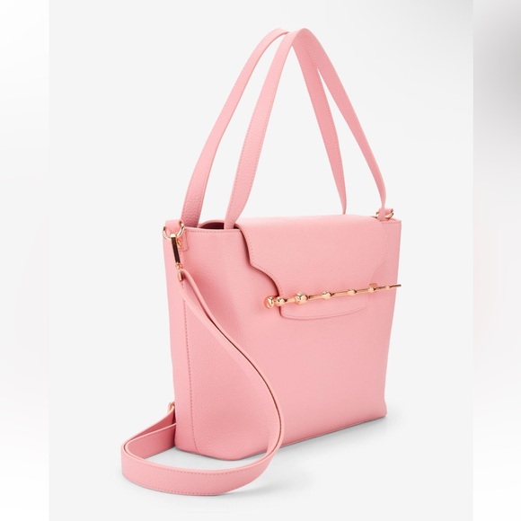 Loungefly Harry Potter Elder Wand Pink Tote Bag with Gold Wand Accent - Picture 2 of 5